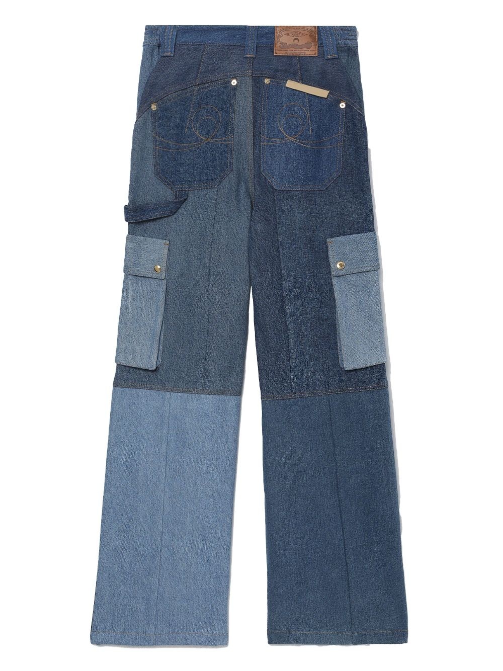 high-rise panelled jeans - 6