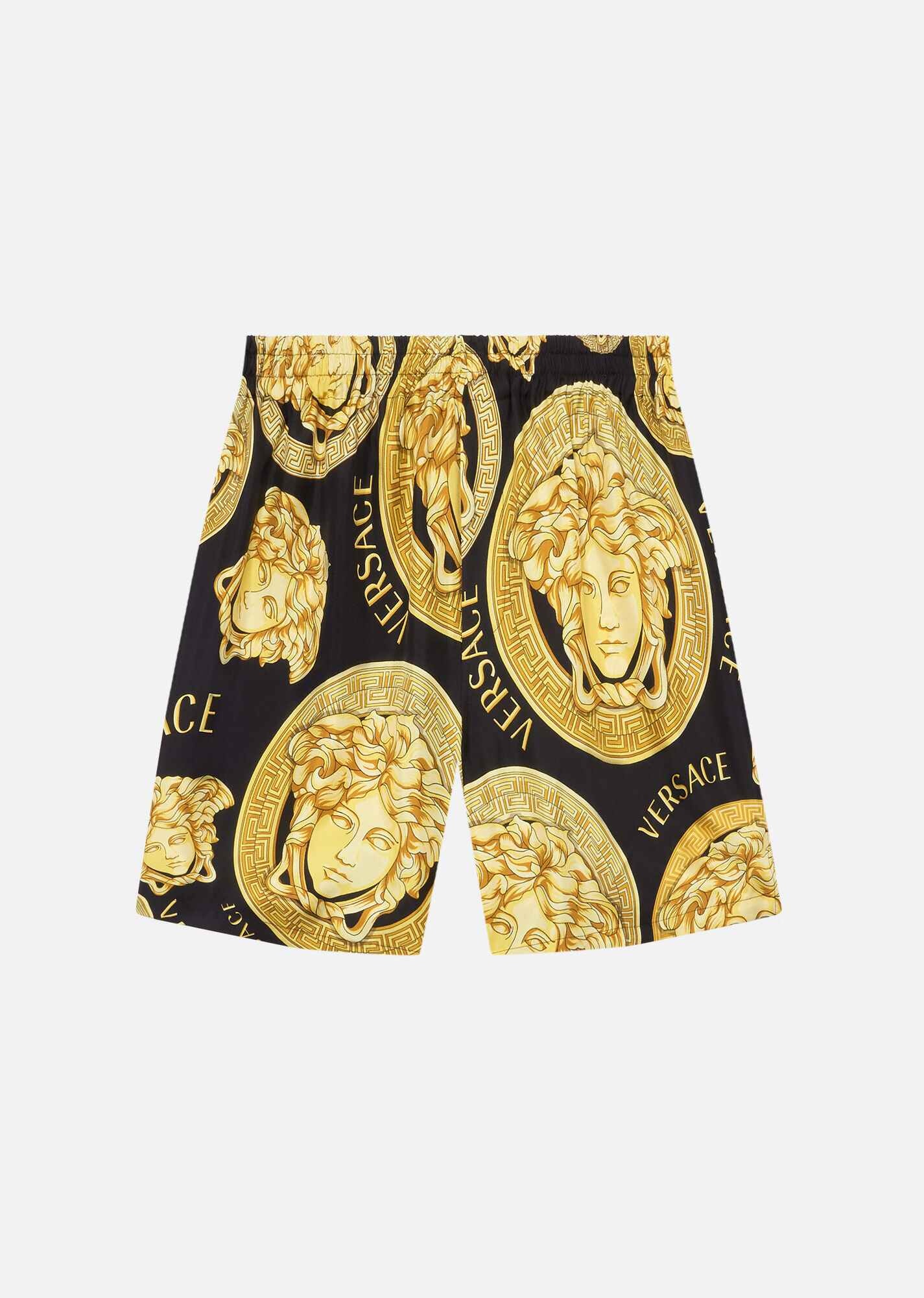 Medusa Amplified Print Silk Shorts - 1