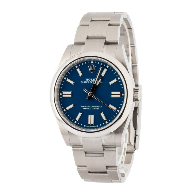 Rolex Oyster Perpetual 41 Ref 134300 Med Blue Dial - 2