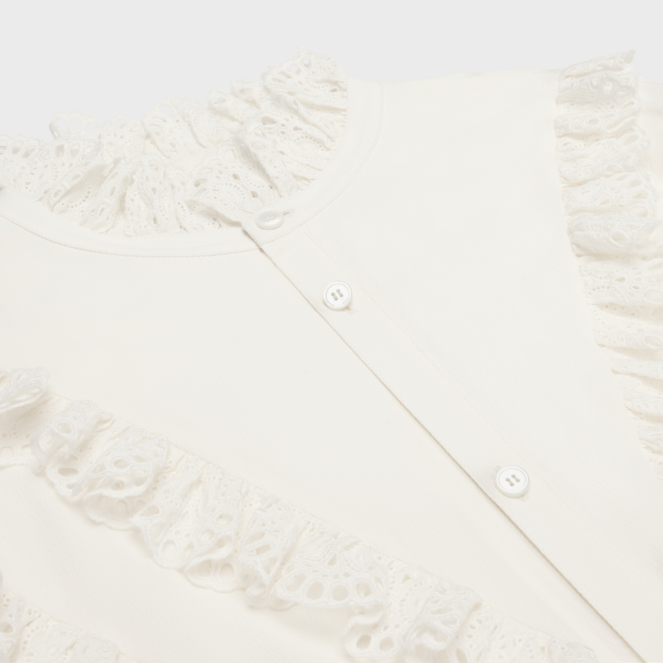 tomboy shirt in silk crêpe and acetate - 3