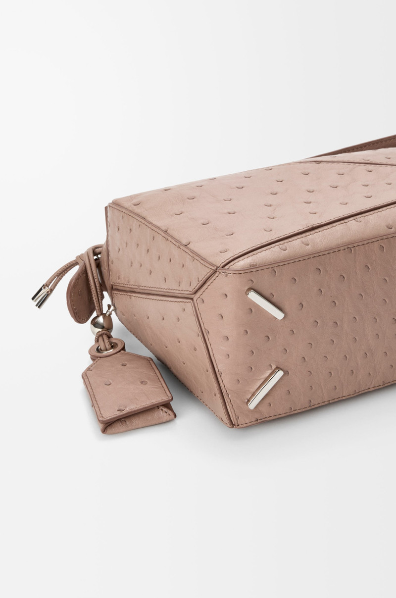 Small Featherlight Puzzle bag in ostrich 9
