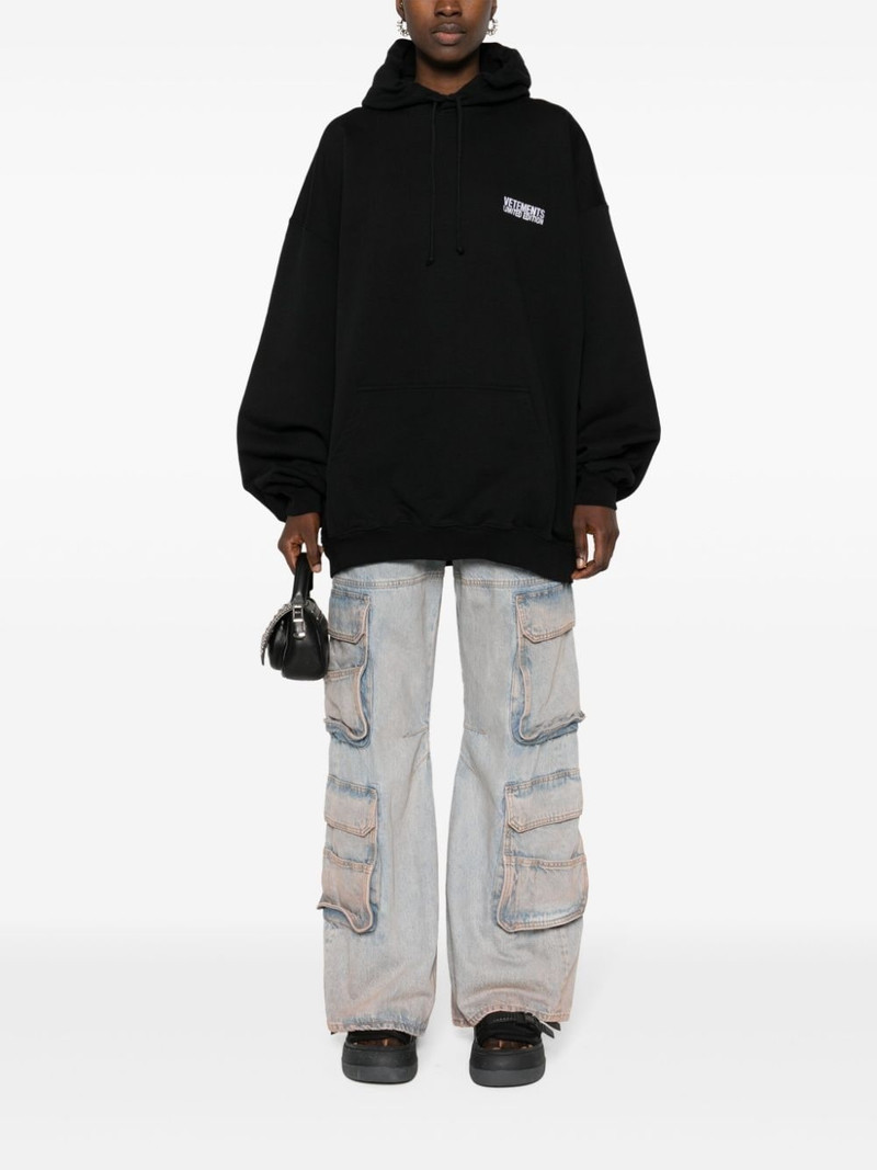 VETEMENTS logo-embroidered hoodie outlook