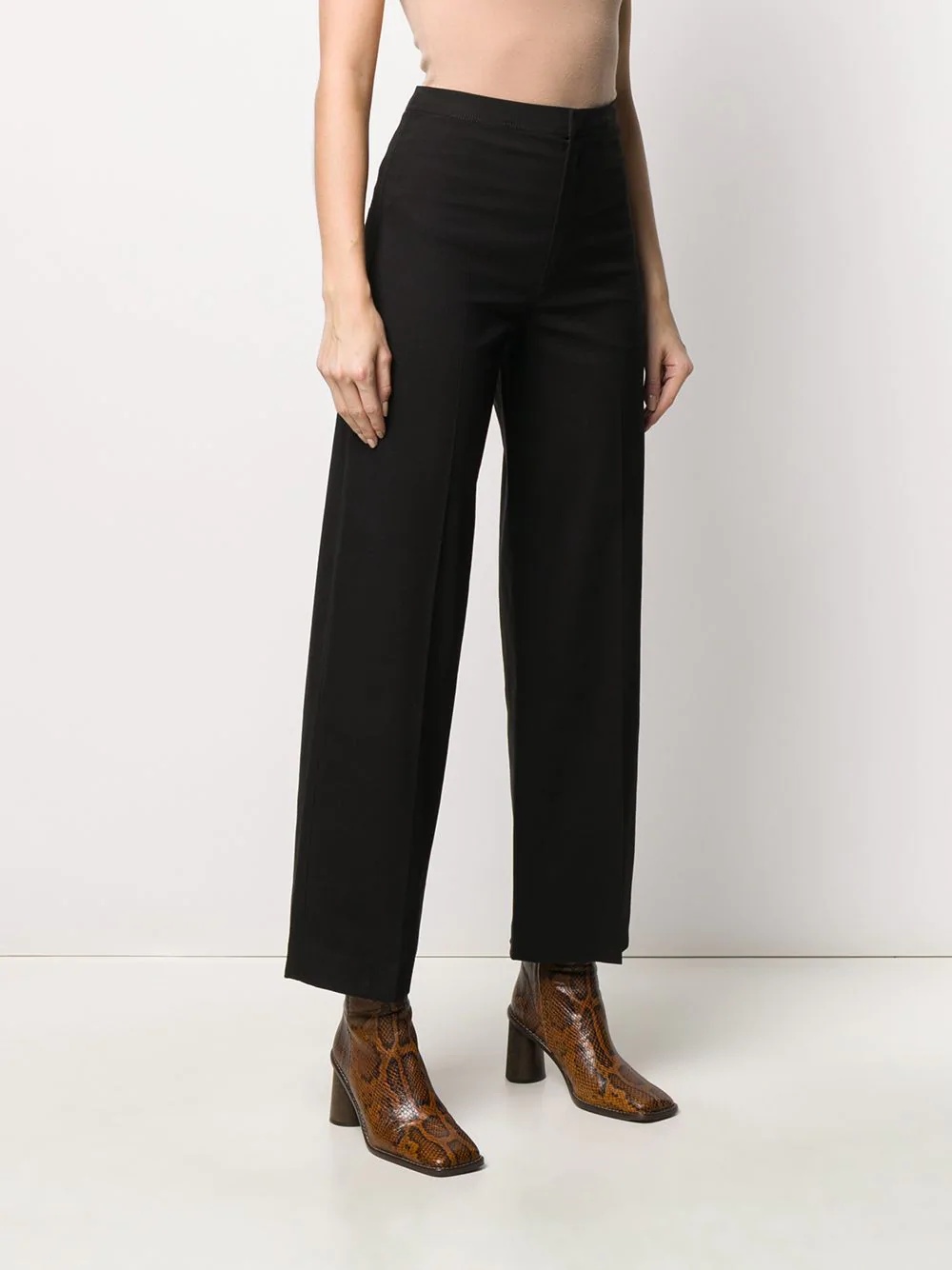 straight cropped trousers - 3