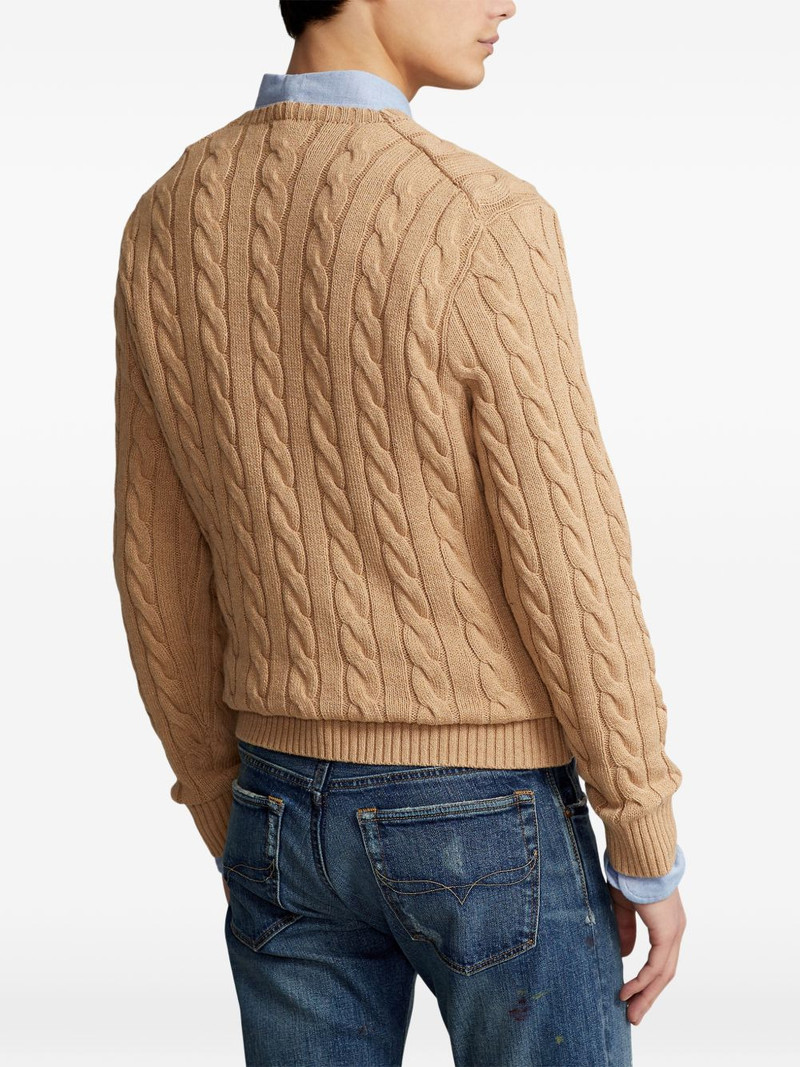 cable-knit logo-embroidered sweater 4