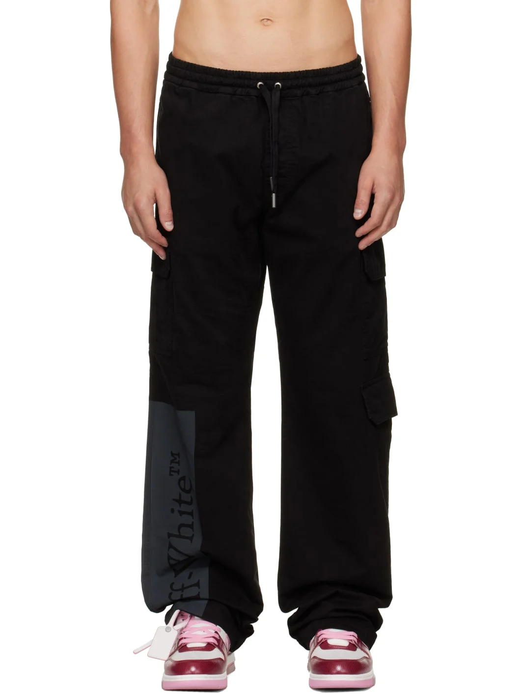 Black Big Bookish Straight Cargo Pants - 1