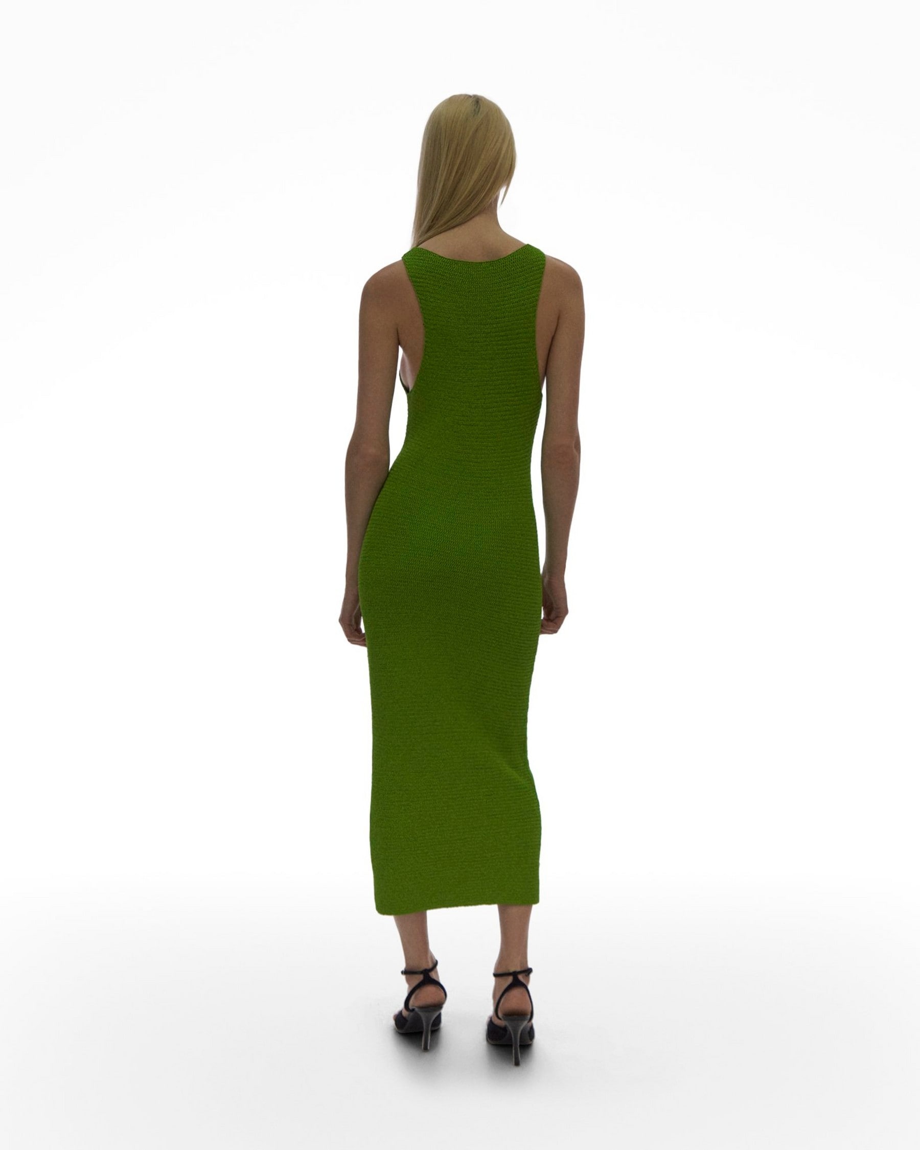 RIBBON KNIT TANK DRESS - 4