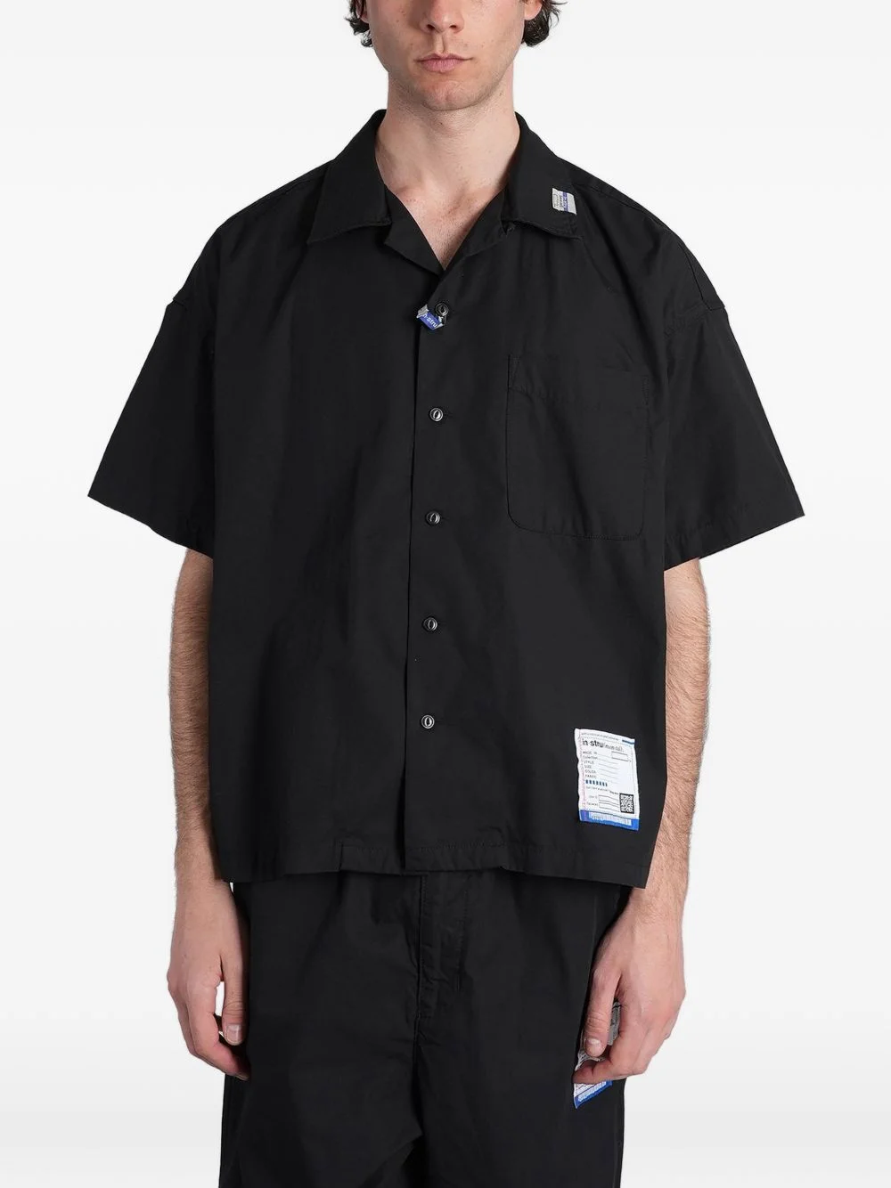 logo-patch short-sleeve shirt - 1