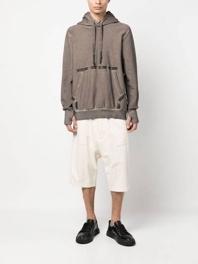 Isaac Sellam washed-effect cotton hoodie outlook