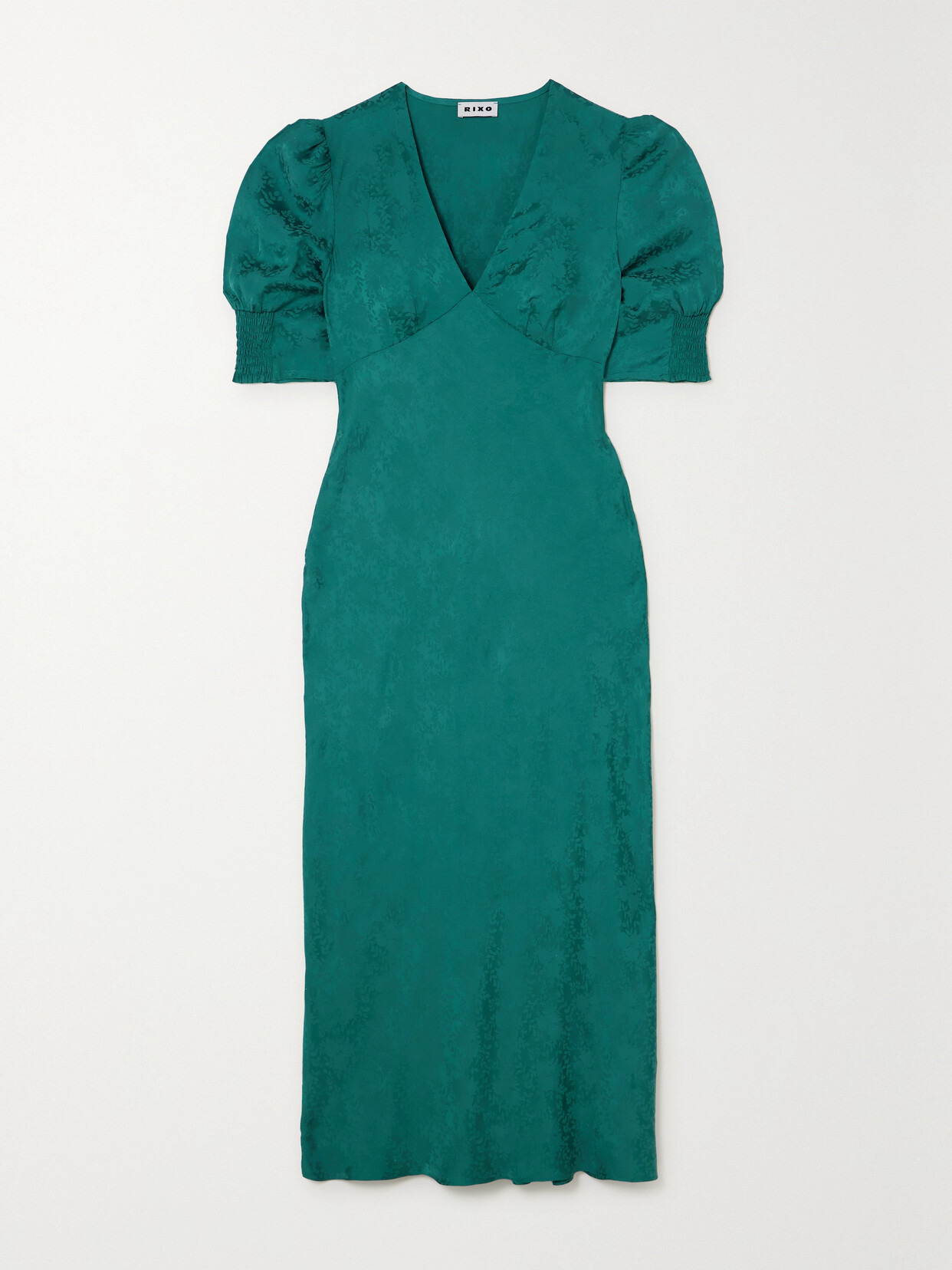 Zadie Satin-jacquard Midi Dress - 1