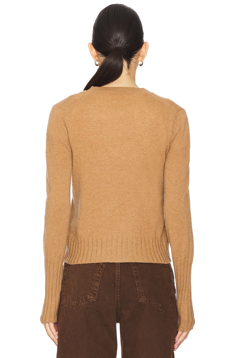 Shrunken Crew Cashmere Sweater - 3