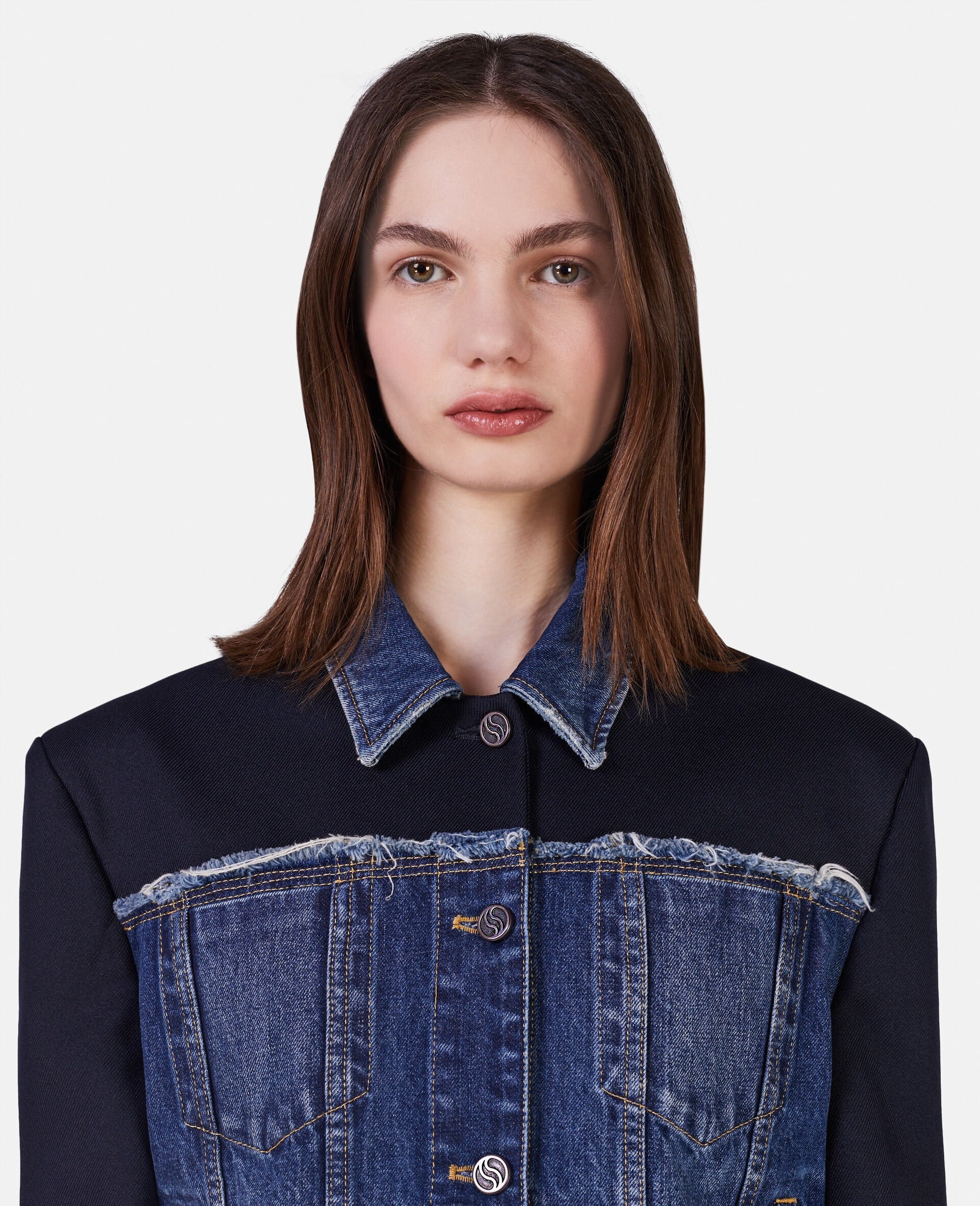 Twill Panelled Denim Jacket - 4