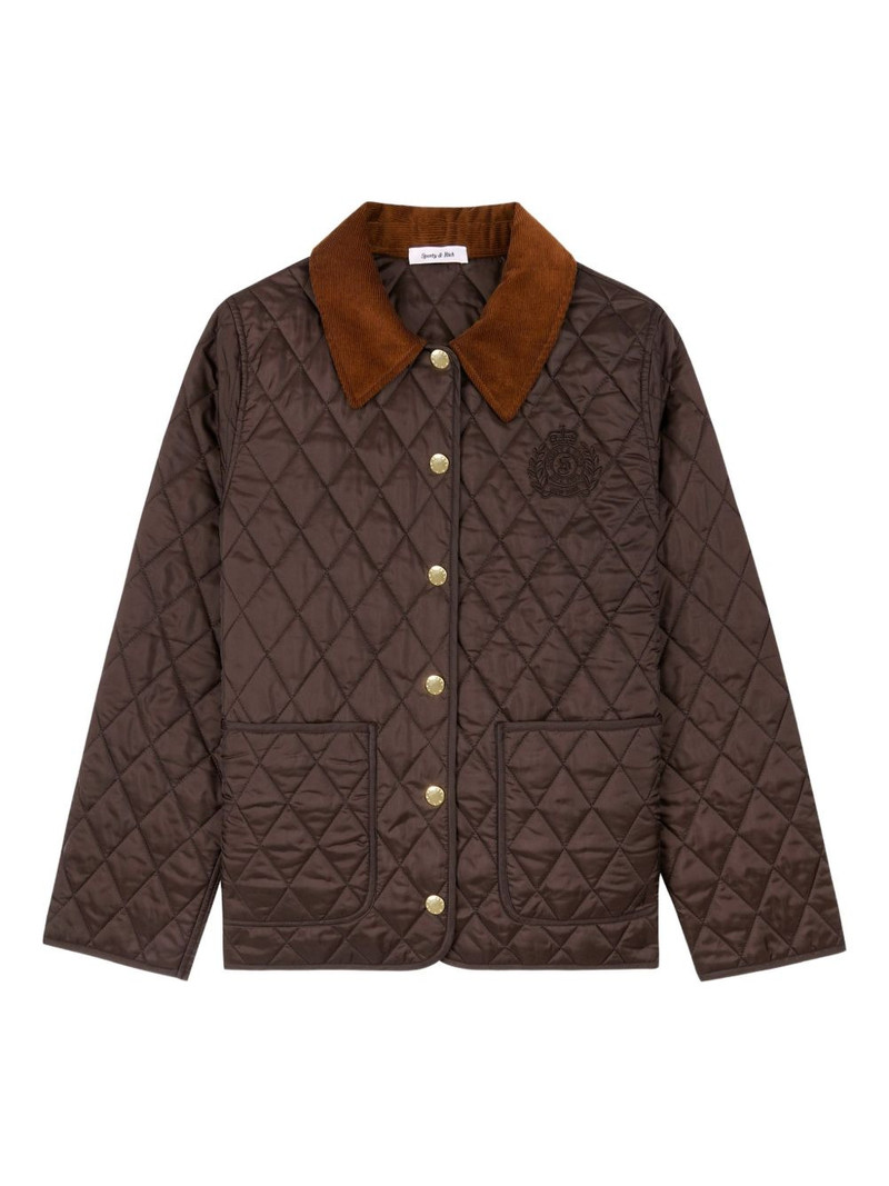 NY Crest quilted logo-embroidered jacket 1