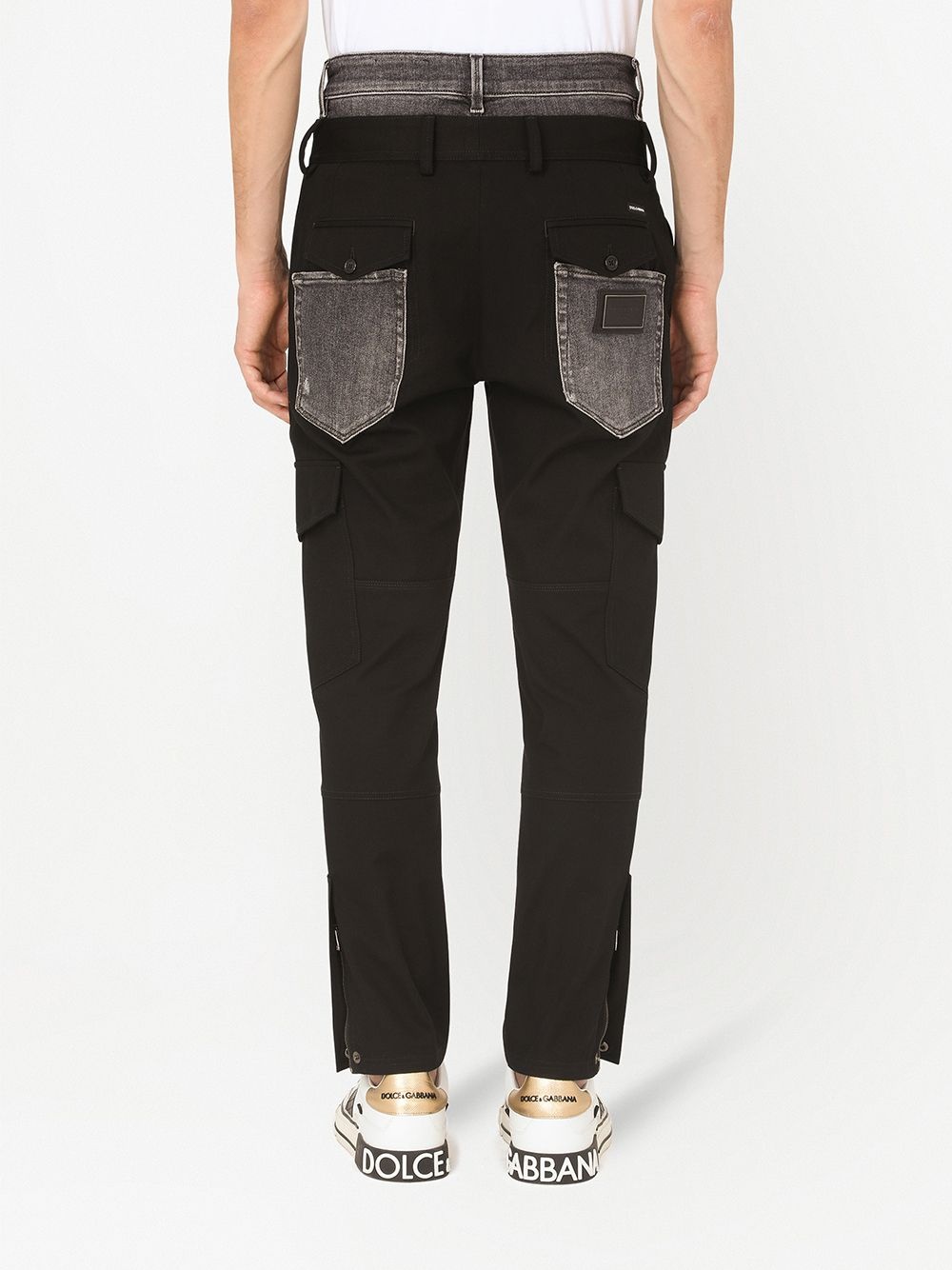 double-waist straight-leg trousers - 4