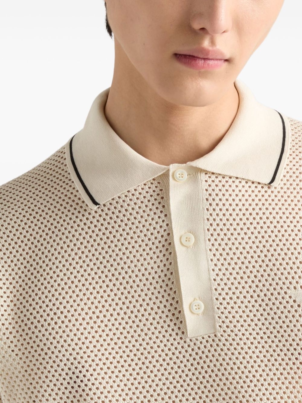 Silk and cotton polo shirt - 4