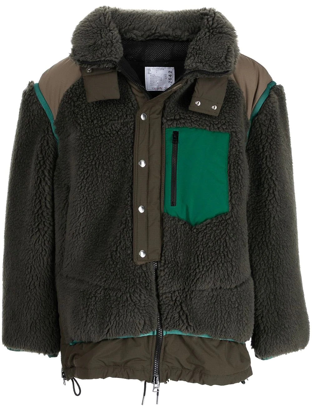 press-stud fastening shearling jacket - 1