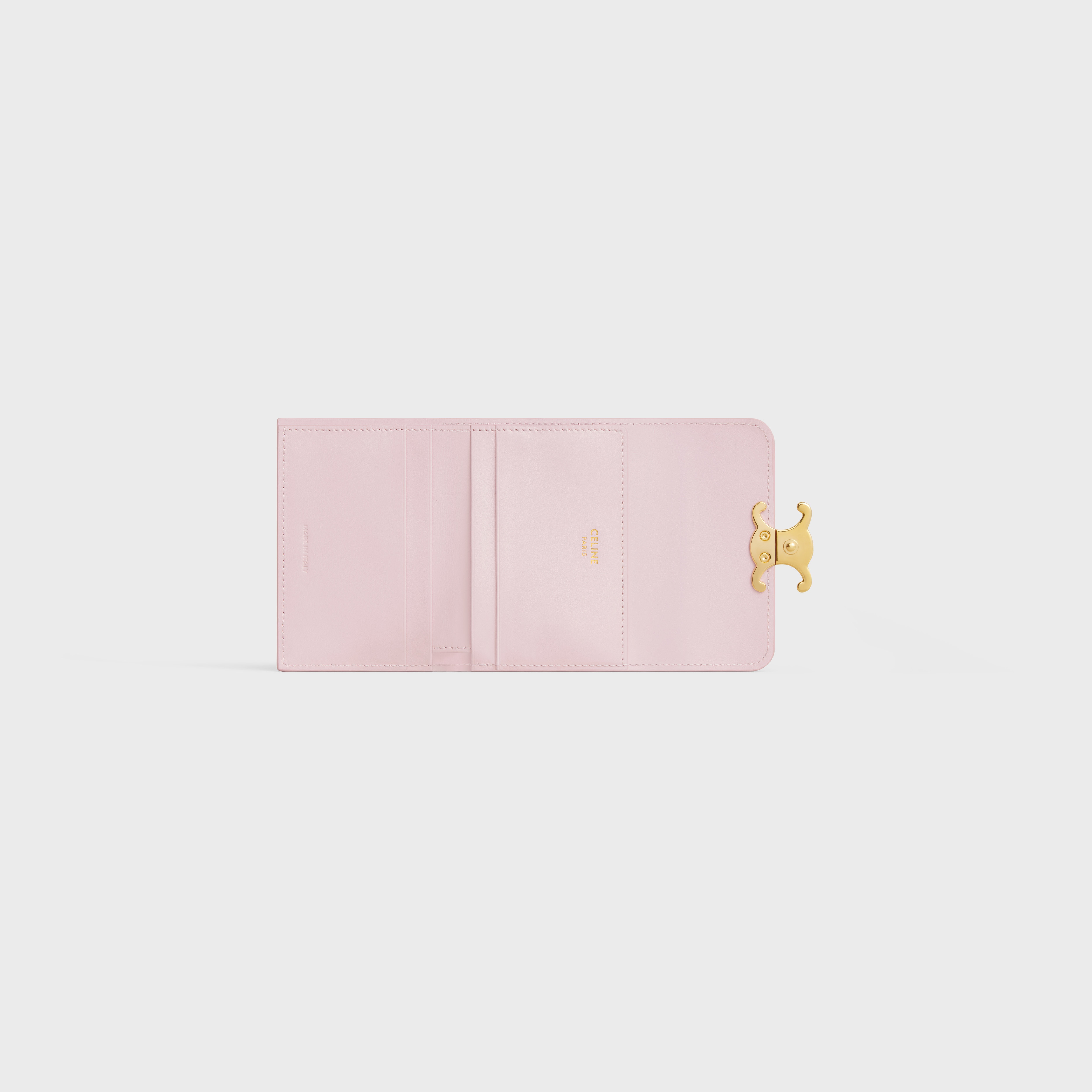 COMPACT WALLET WITH COIN TRIOMPHE in Shiny calfskin - 4