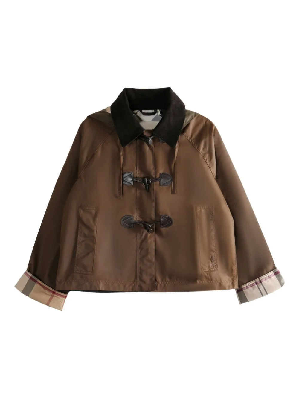 corduroy-collar jacket - 1