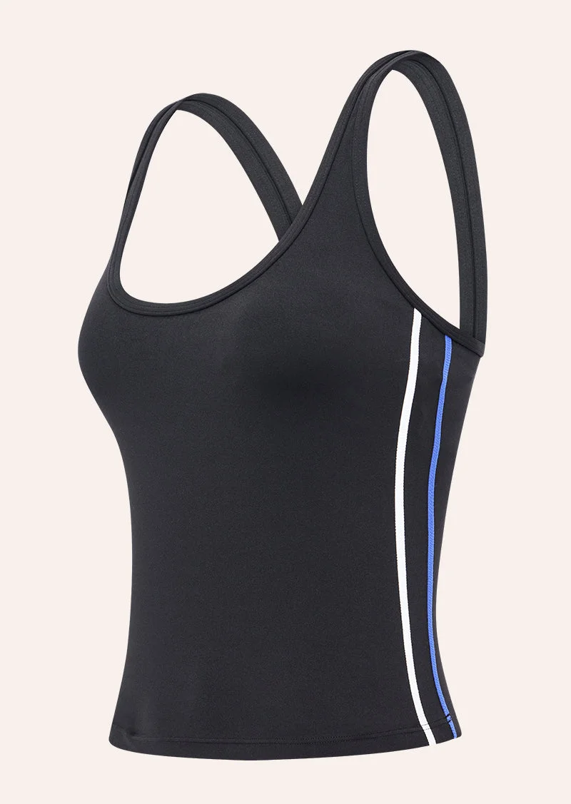 SOLIS SCOOP TANK IN BLACK - 1
