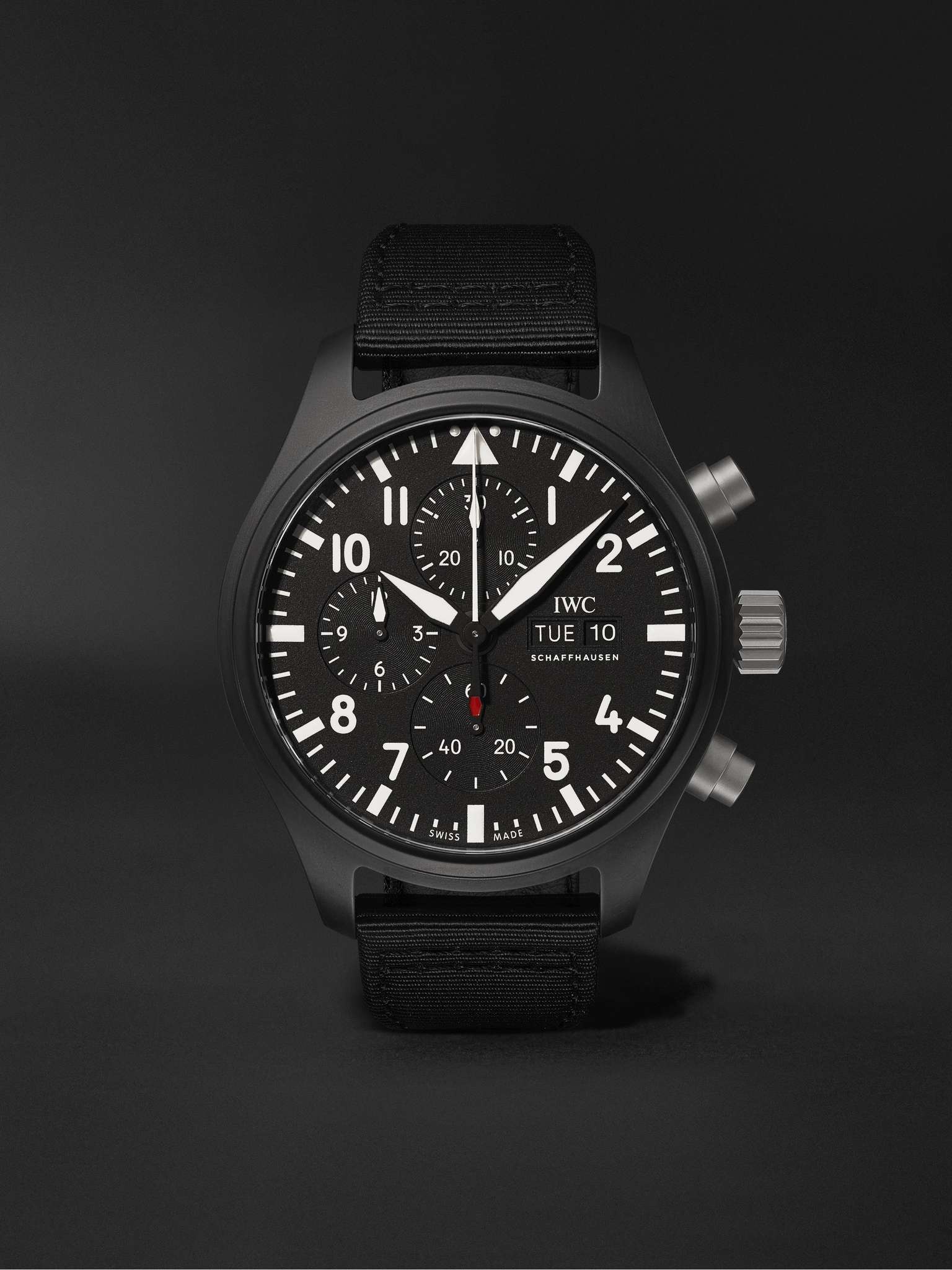 Pilot's TOP GUN Automatic Chronograph 44.5mm Ceramic and Textile Watch, Ref. No. 	IW389101 - 1