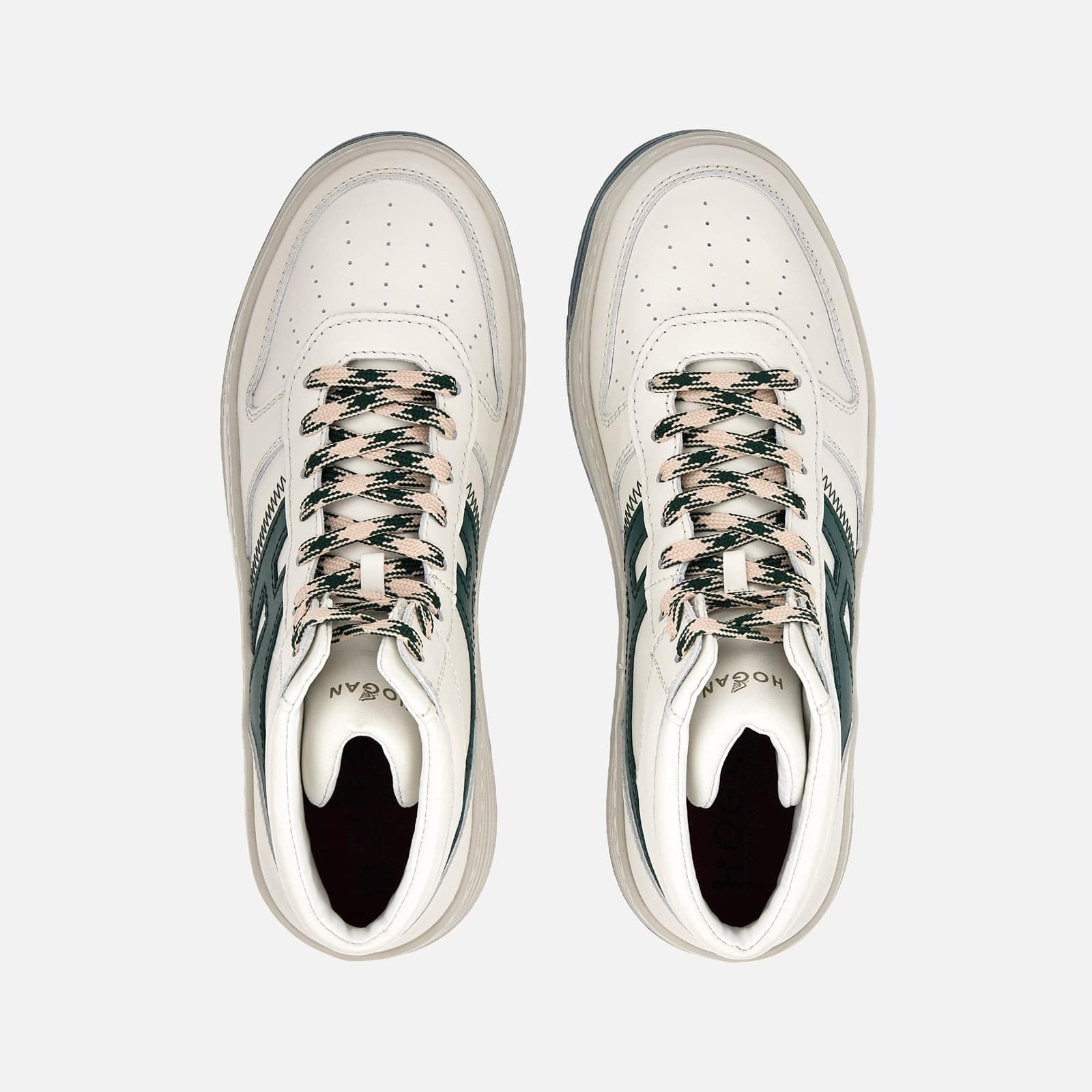 Sneakers High Top Hogan H630 Ivory Blue - 4