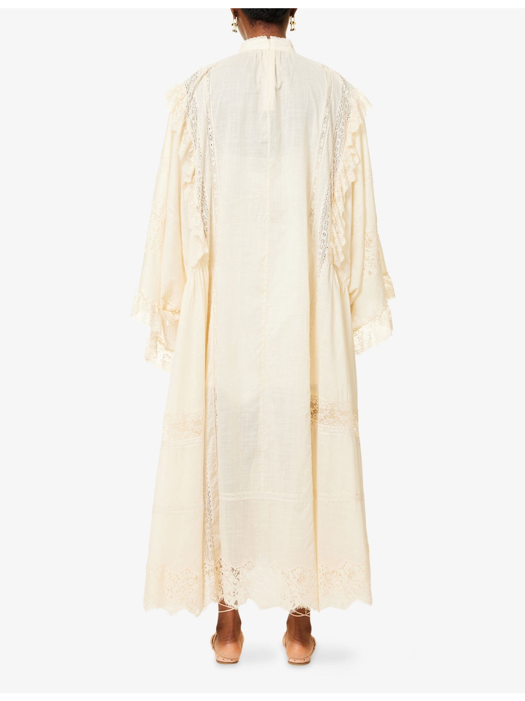 Rhiannon Lace Cotton-Poplin Midi Dress - 4
