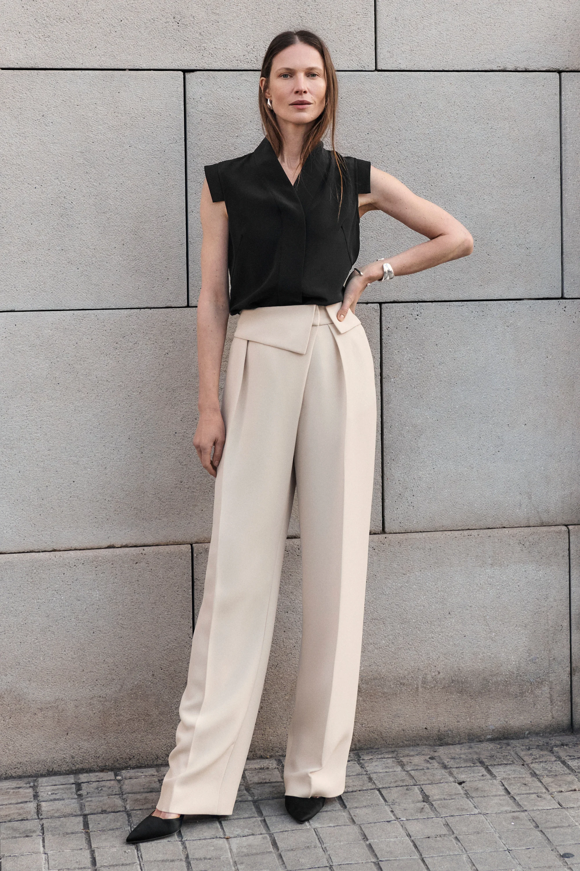Clever Crepe Doppio Valle Trousers - 1