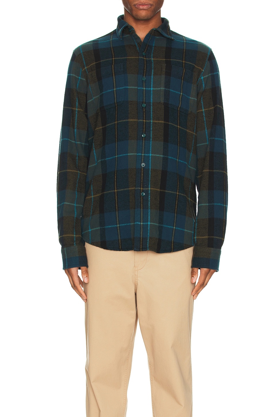 Plaid Cotton Flannel Shirt - 3