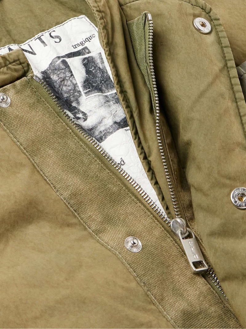 Quilted Shell-Trimmed Cotton-Blend Canvas Down Bomber Jacket 5