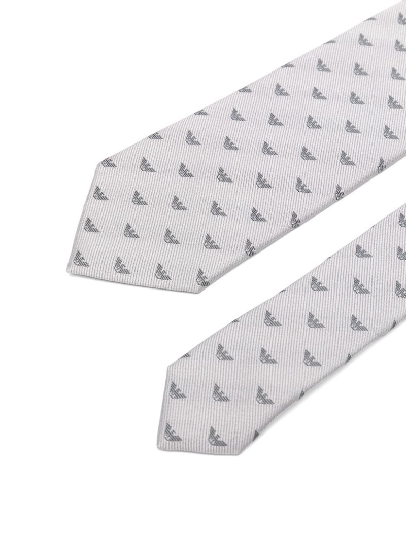 EMPORIO ARMANI patterned-jacquard silk tie outlook