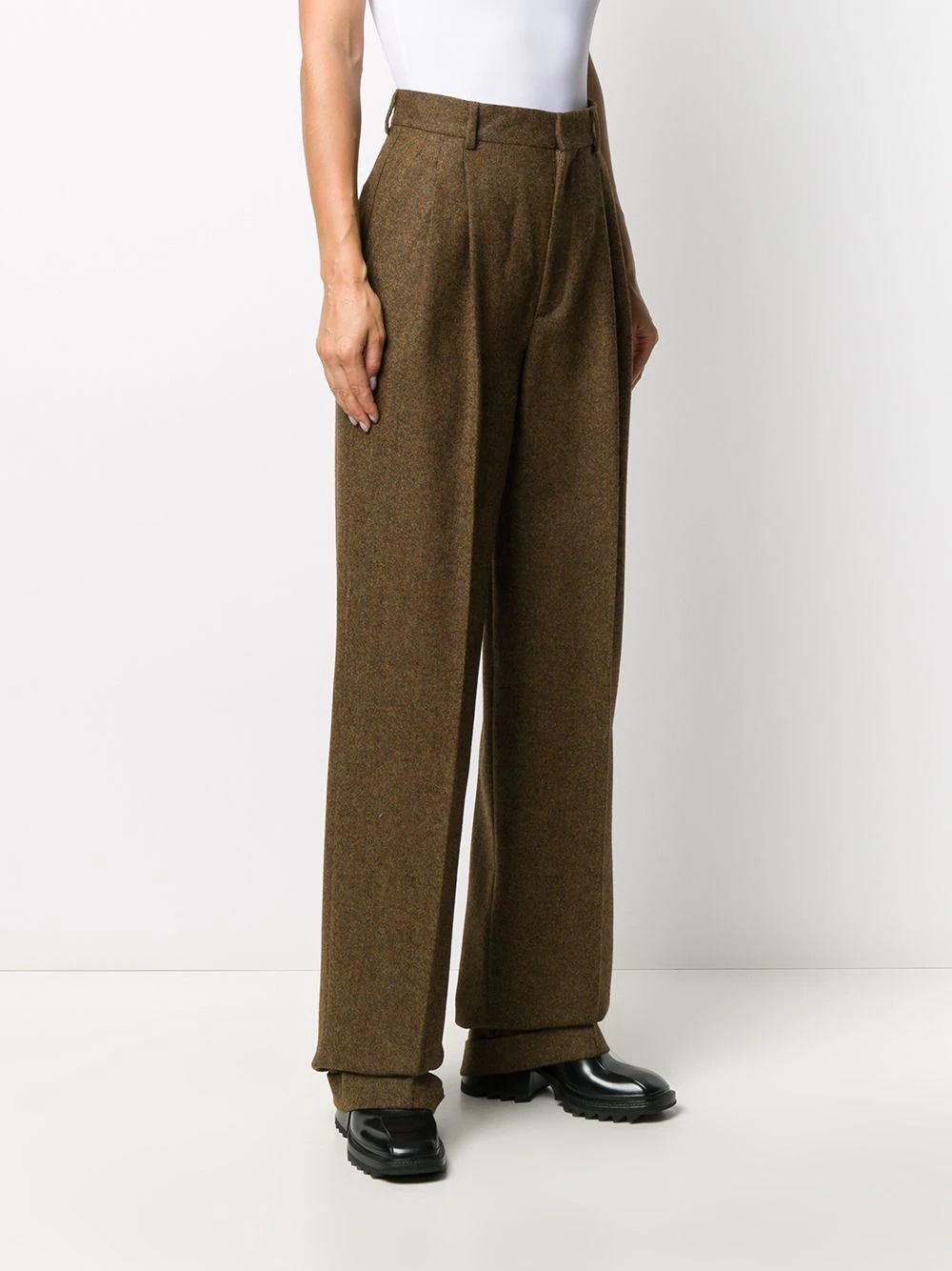 pleated high waist trousers  - 3