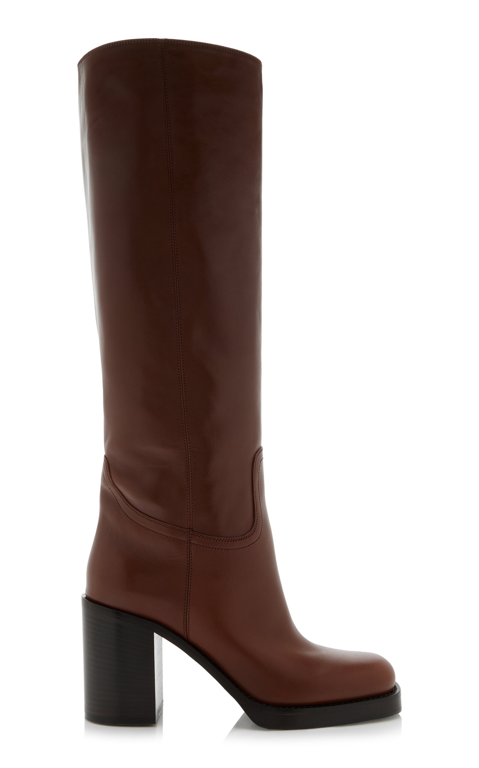 Leather Knee Boots brown - 1