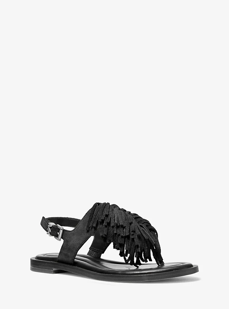 Indra Fringed Suede Sandal - 1