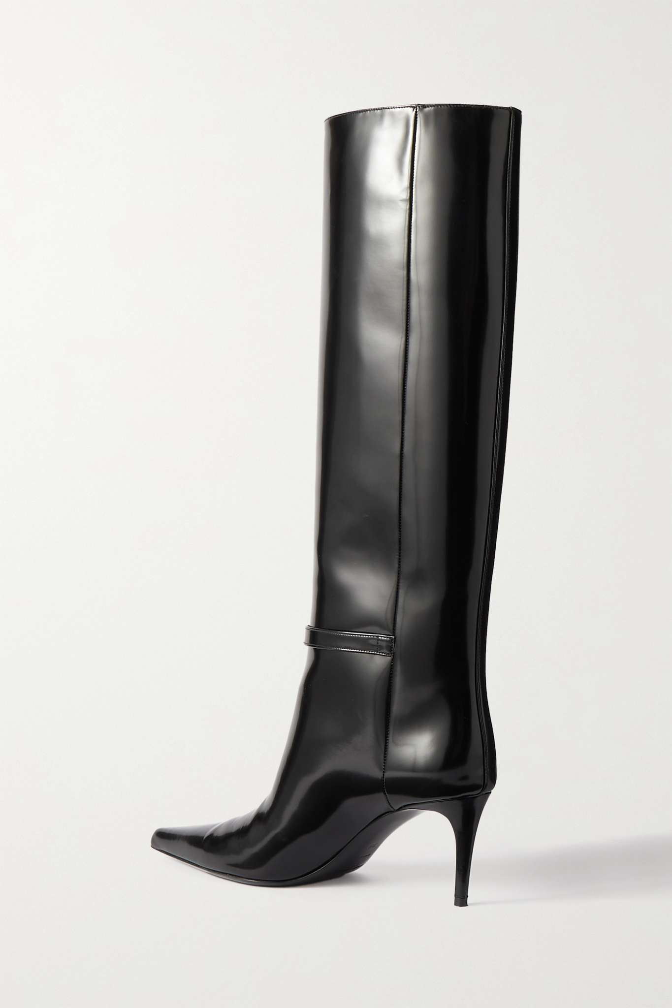 Lee buckled glossed-leather knee boots - 3