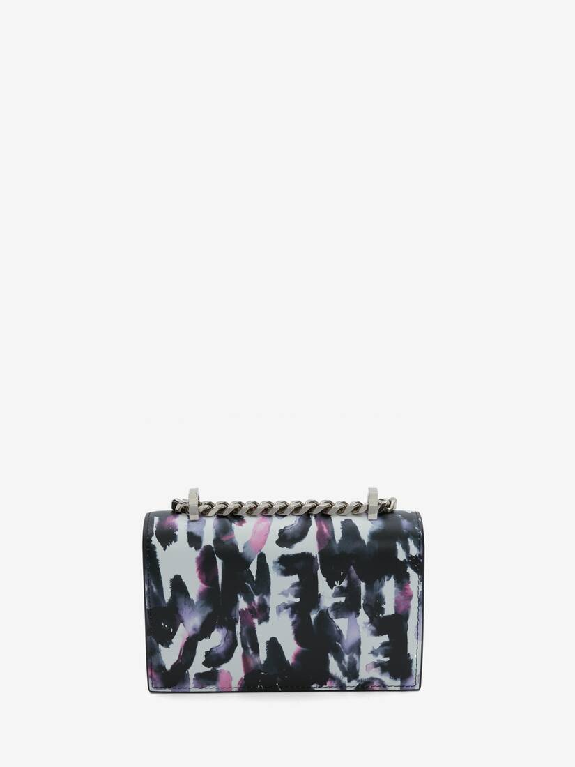 Women's Watercolour Graffiti Mini Jewelled Satchel in Multicolor - 3
