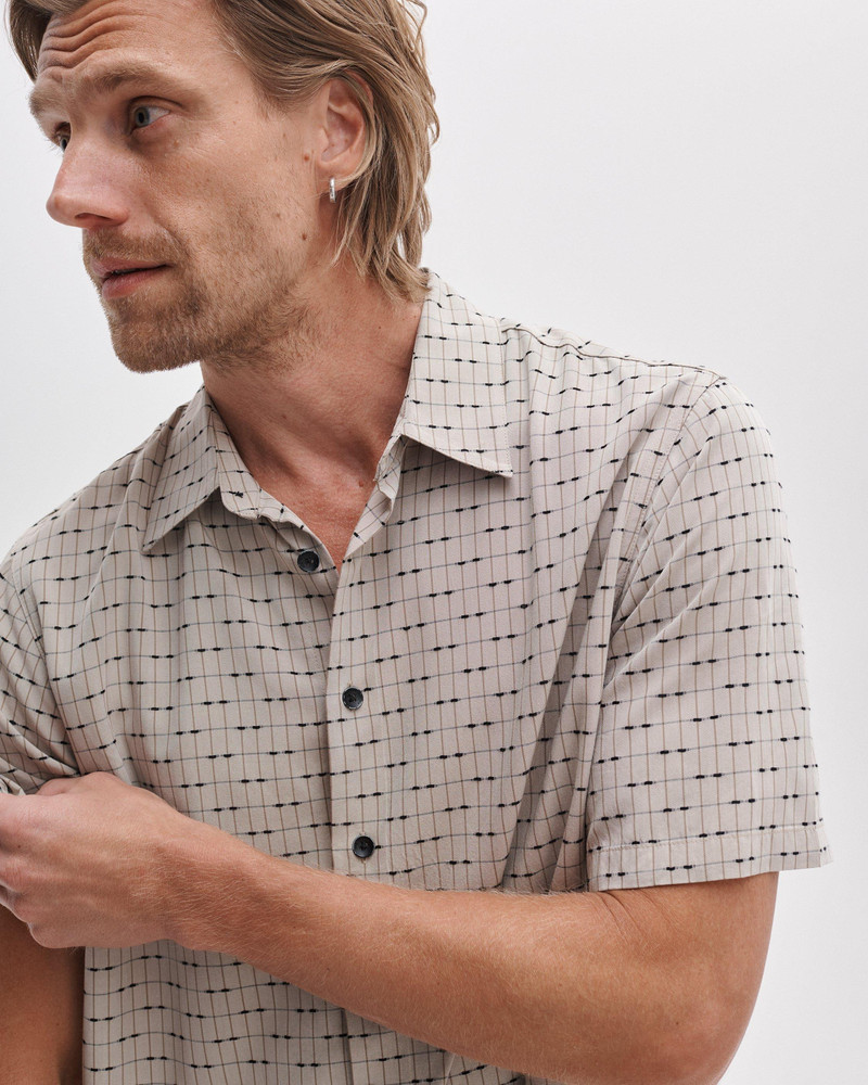 Dalton Short-Sleeve Jacquard Shirt 4