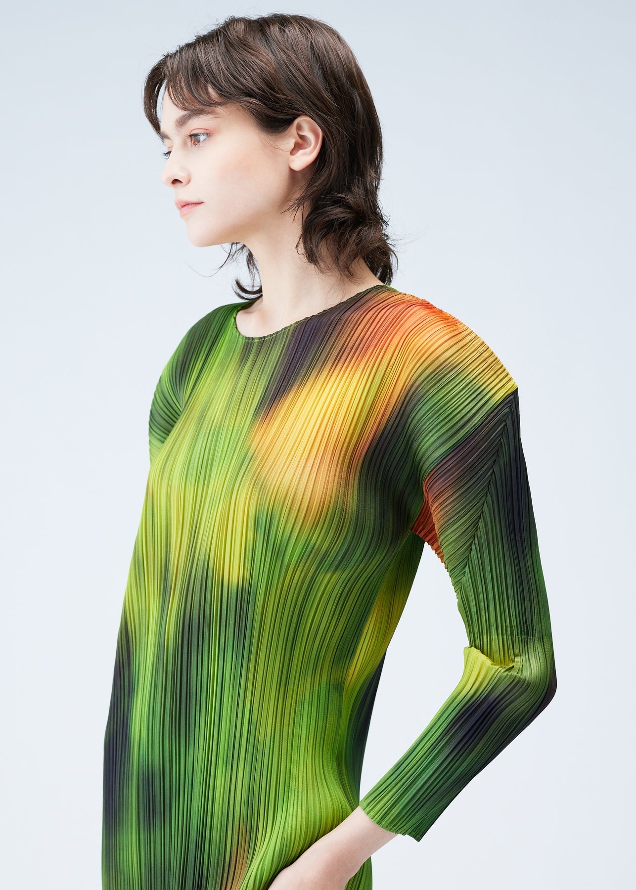 プリーツプリーズ　TURNIP & SPINACH Pleats Please Issey Miyake TURNIP & SPINACH DRESS | REVERSIBLE