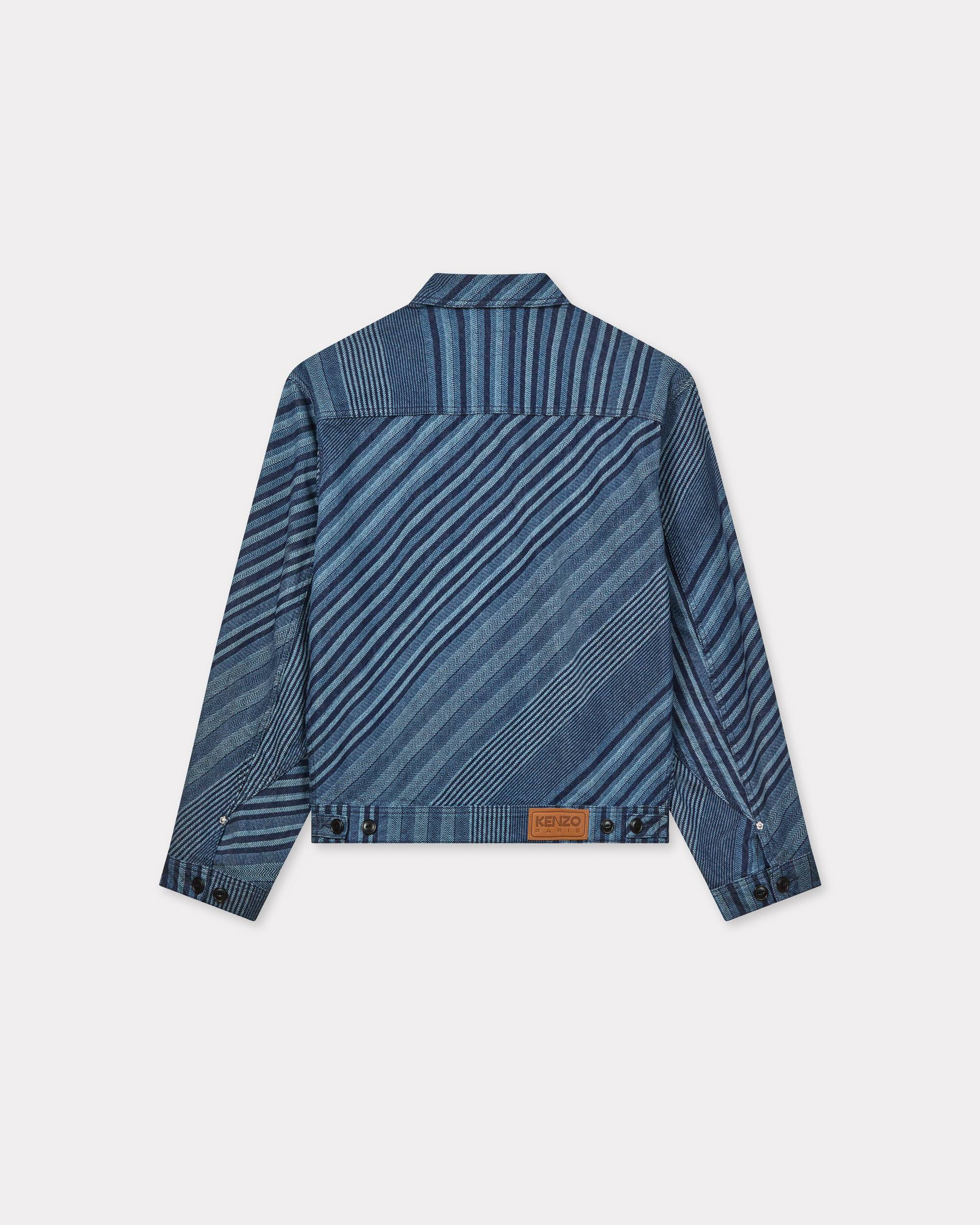 'KENZO Diagonal Stripe' zipped trucker jacket in Japanese denim - 2