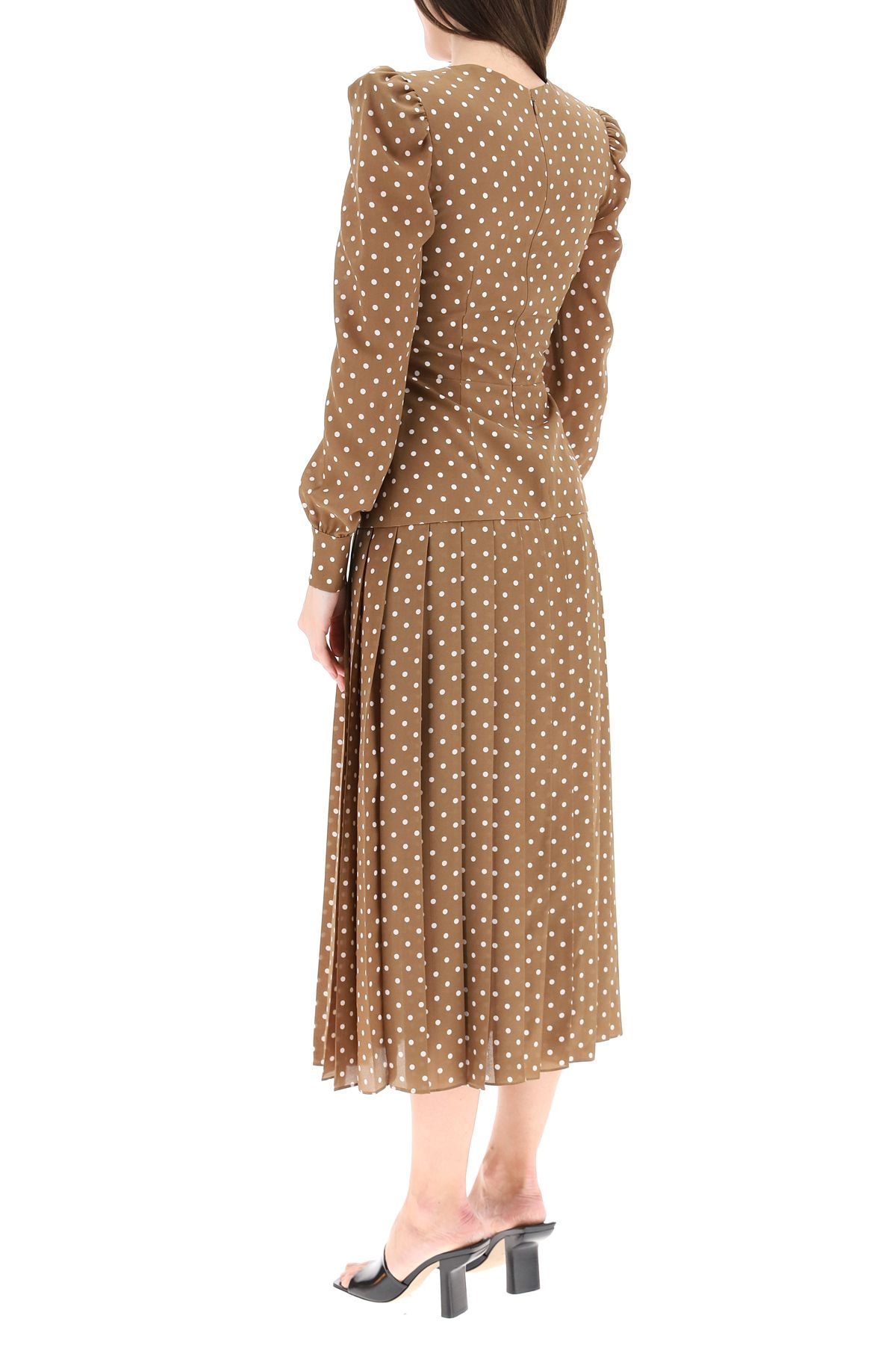 POLKA DOT PLEATED DRESS - 4