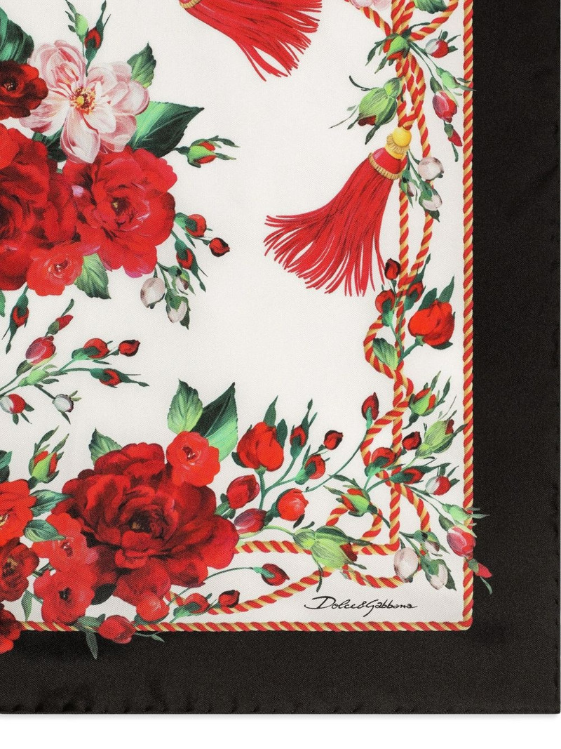 Dolce & Gabbana rose-print scarf outlook