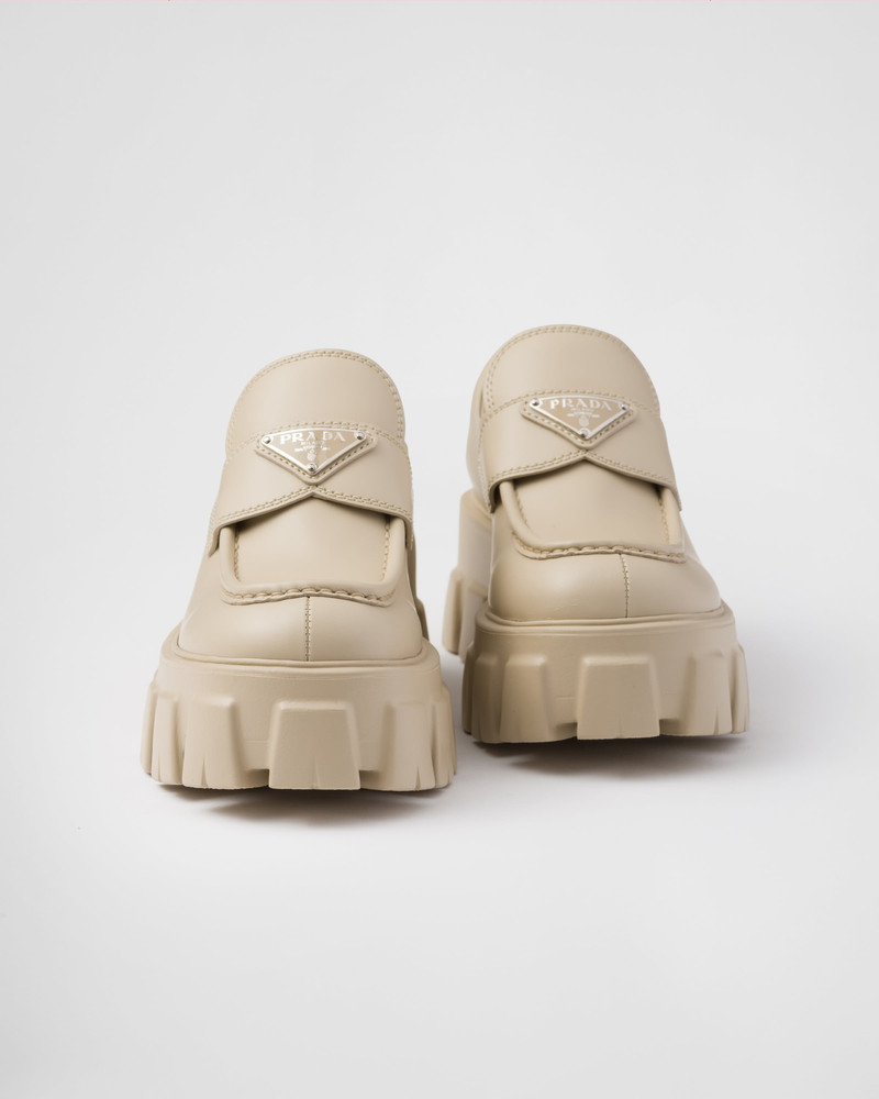 Brushed leather Monolith loafers 5