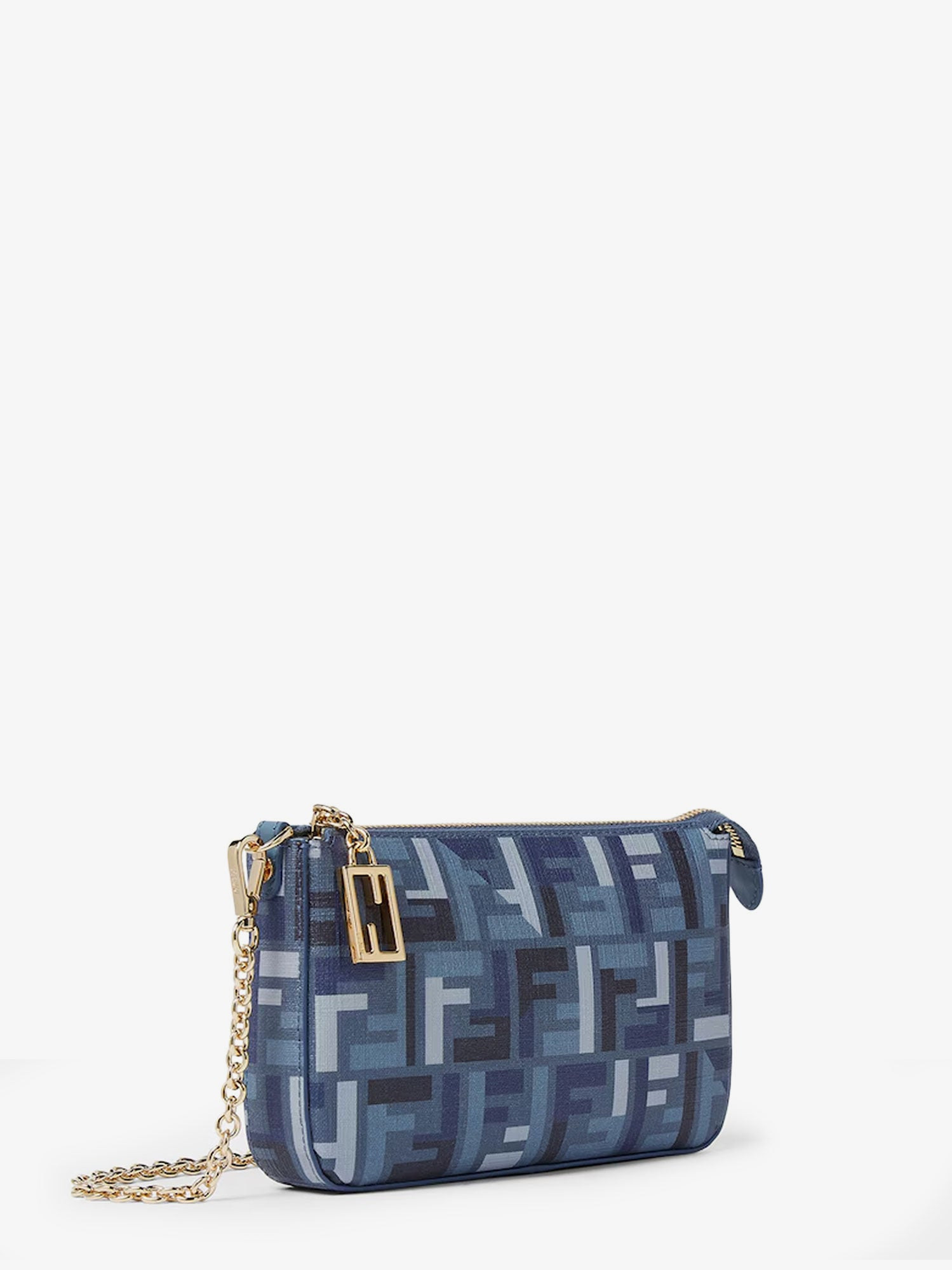 Pouch Baguette Ff Jacquard Fabric Shoulder Bag - 3