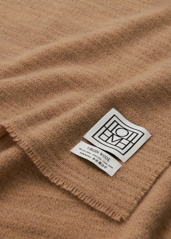 Classic wool scarf camel mouliné - 6