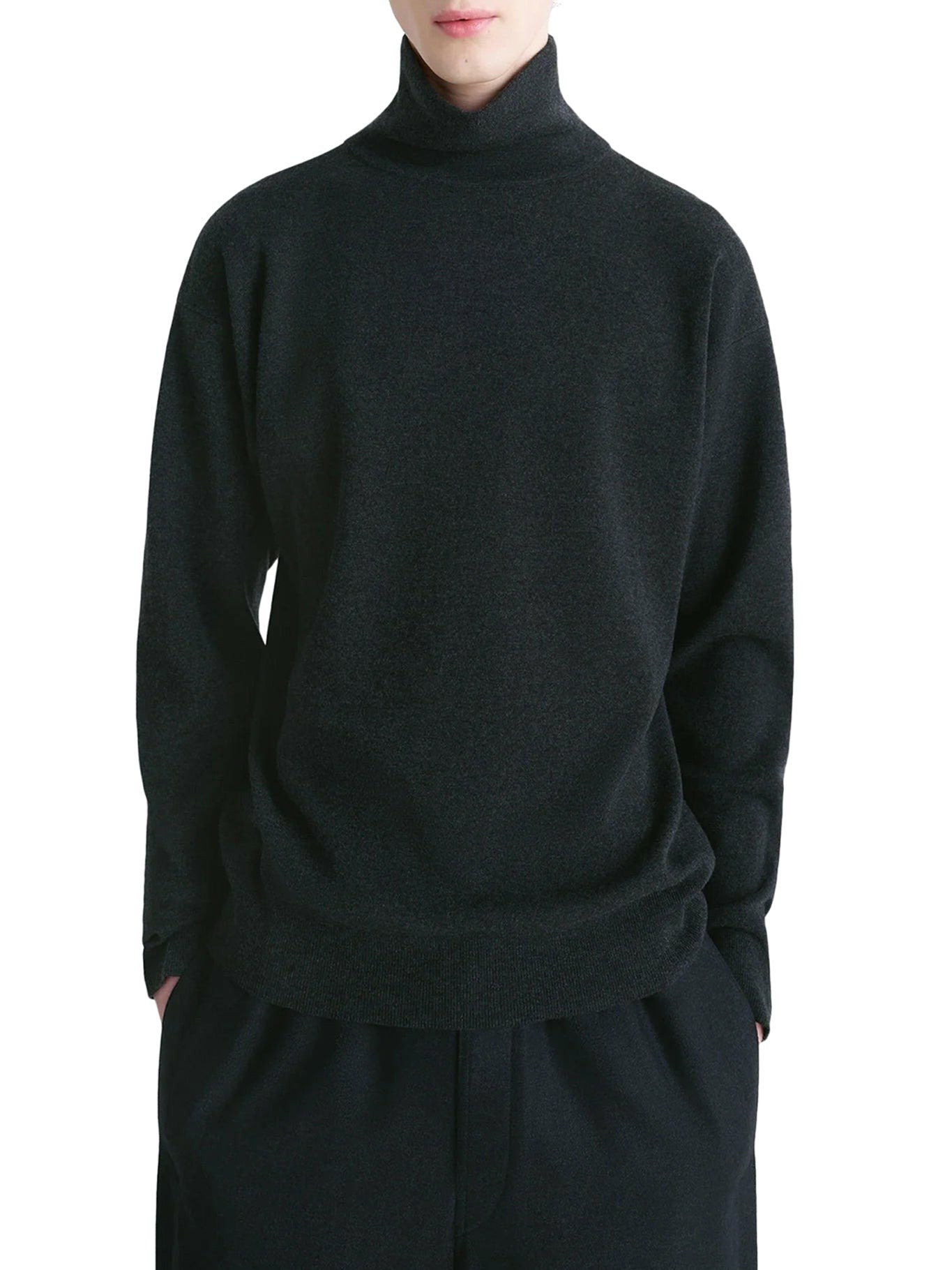 WOOL HIGH NECK SWEATER - 3