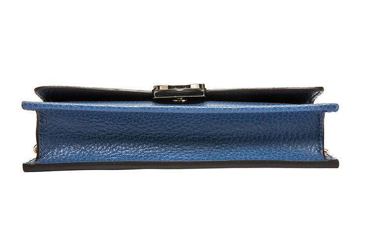 (WMNS) Gucci Logo Double G Leather WOC Chain Shoulder Messenger Bag Blue Classic 510314-CAO0G-4231 - 5