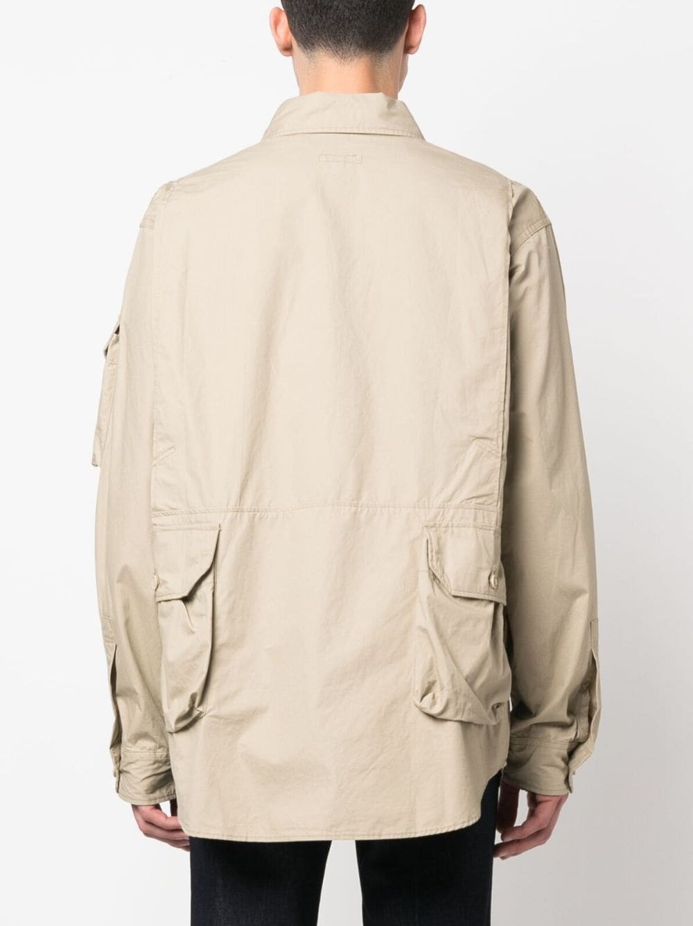 cargo-pocket shirt jacket - 4