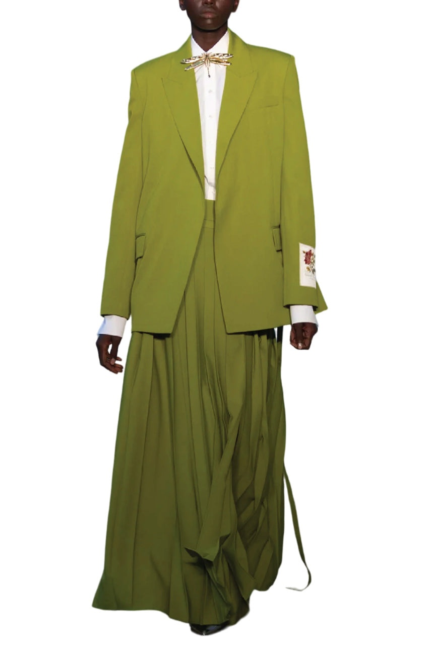 PLEATED LONG KILT SKIRT - 3