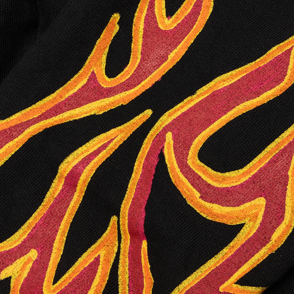 PALM ANGELS GD GRAFFITI FLAMES SWEATPANTS - BLACK/RED - 3