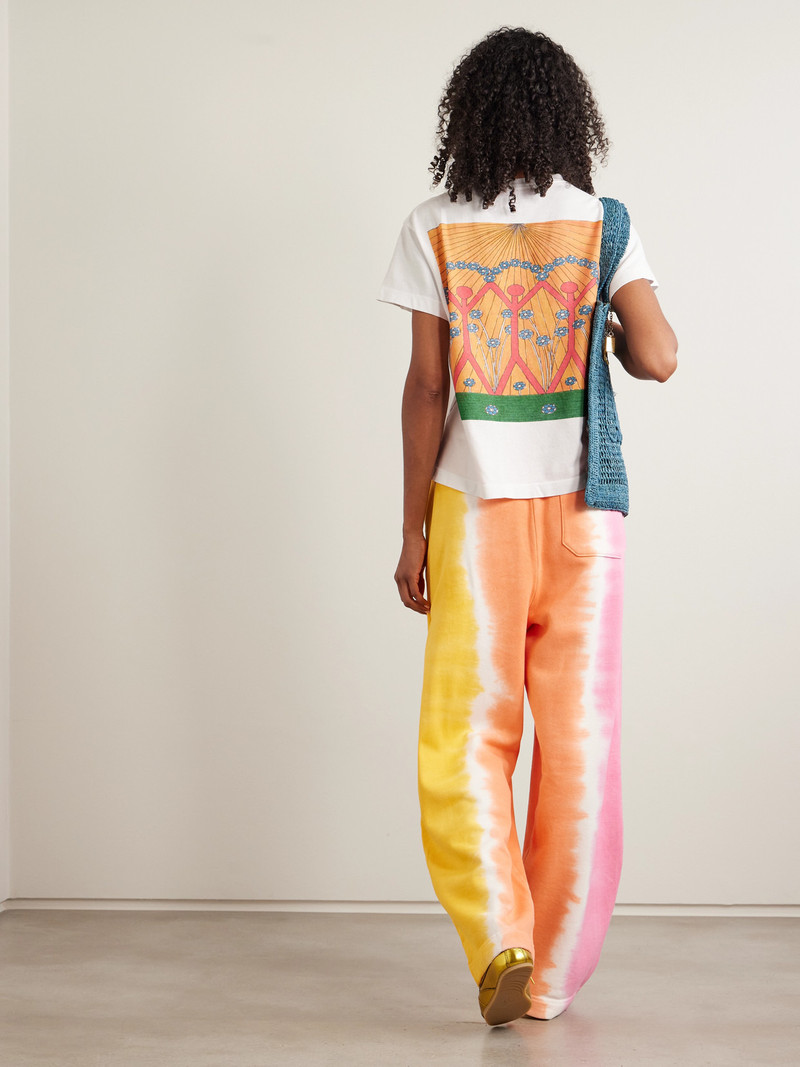 The Elder Statesman Printed Cotton And Cashmere-blend Jersey T-shirt outlook