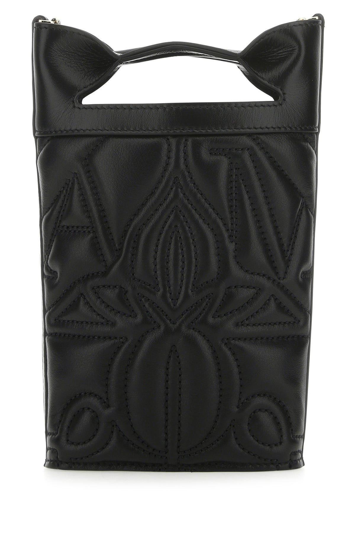 Black leather The Bow bucket bag - 3