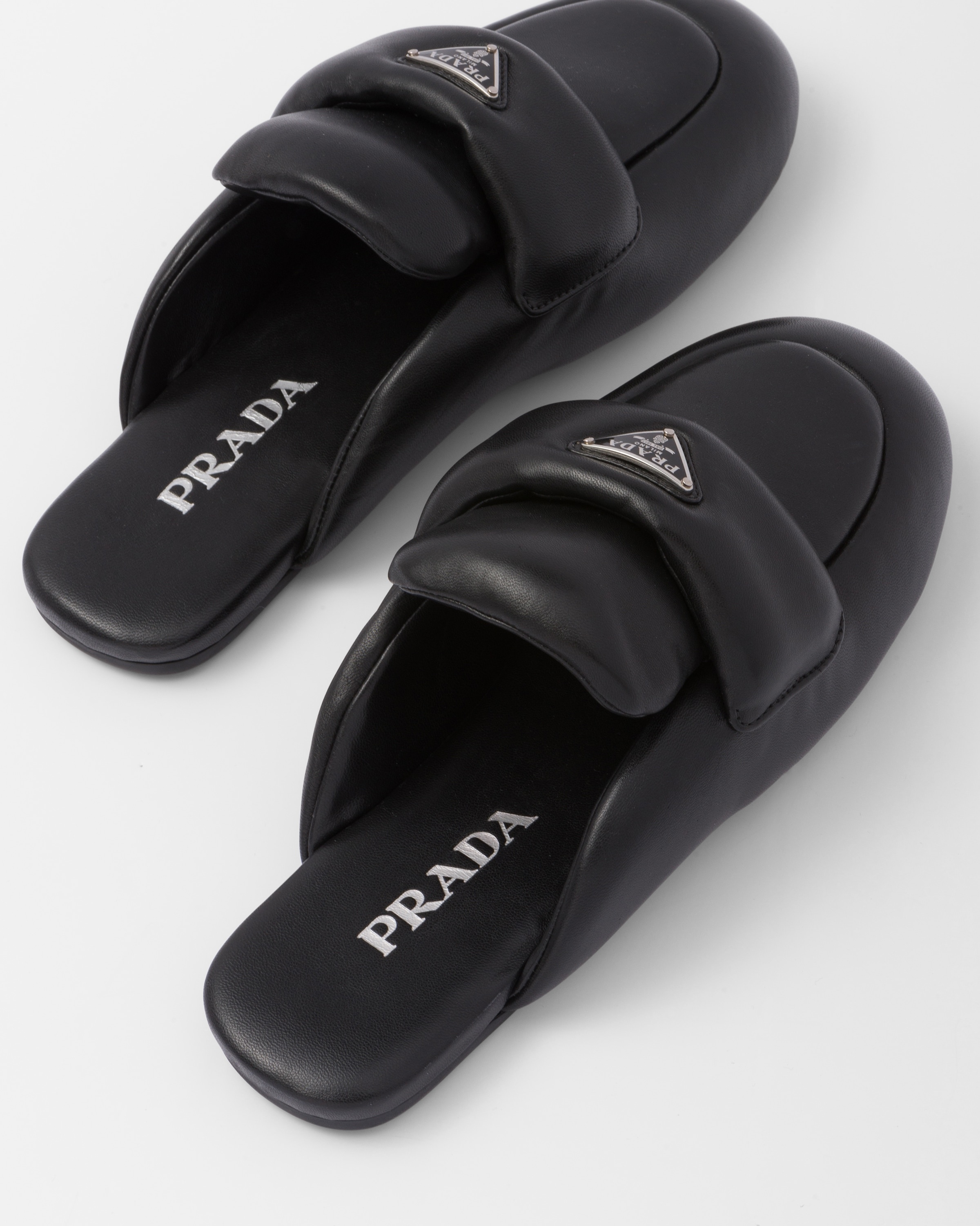 Soft padded nappa leather sabots - 7